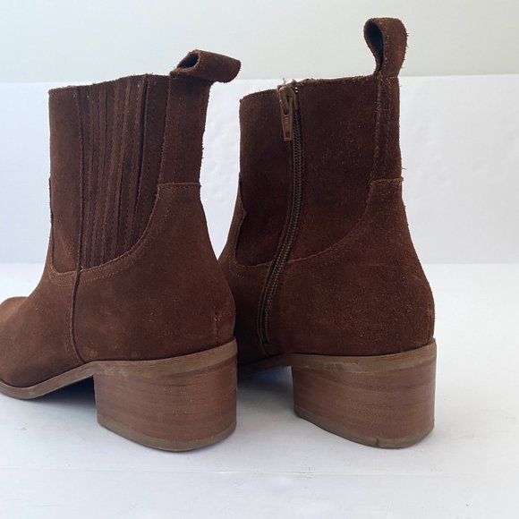 Steven by Steve Madden Brown Wayland Western Suede Boots - Picture 11 of 16